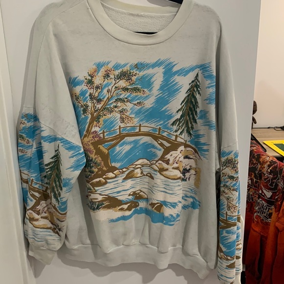 Vintage Other - Vintage scenic bridge sweater